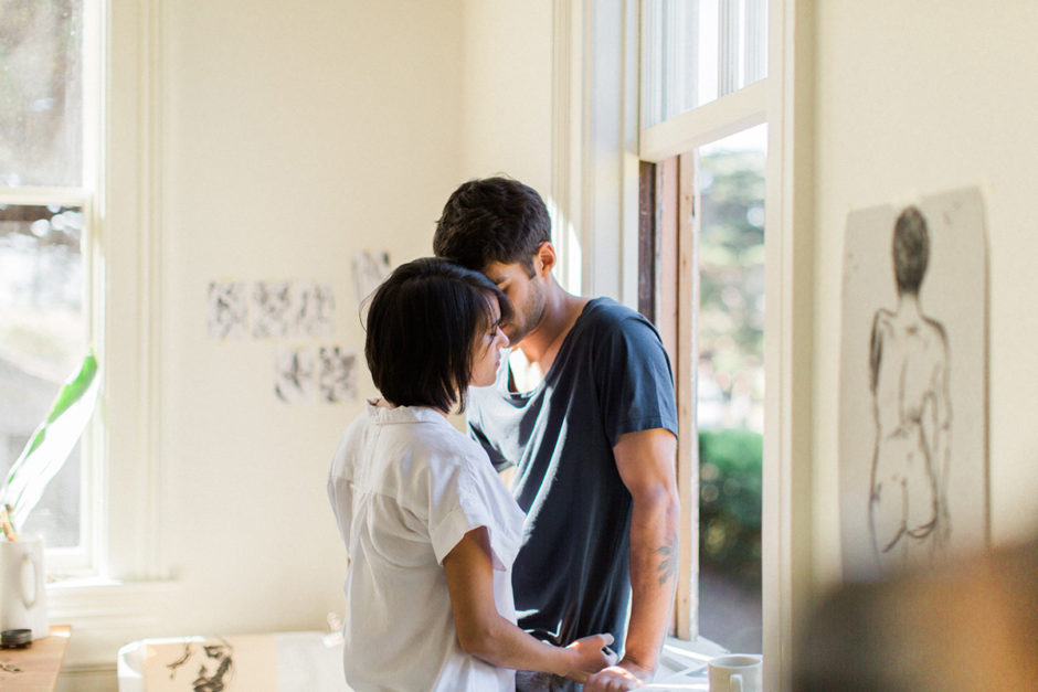 Artist Studio Intimate Engagement Session - Utterly Engaged